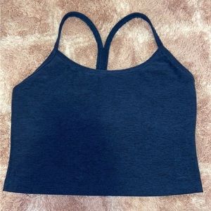 Navy Blue Tank w/ Built In Bra , Stretchy